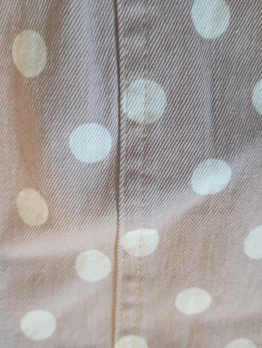 &MERCI Polka Dot Drawstring Waist BARREL Pants, Khaki/White, NWT, S🟤⚪️🟤 - Picture 6 of 8